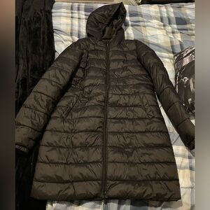 George Women's Hooded Black Puffer Coat